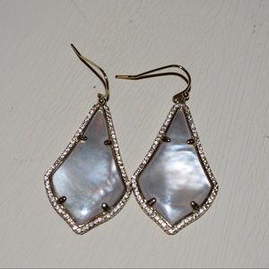 Kendra Scott Gold Pearl and Diamond Earrings